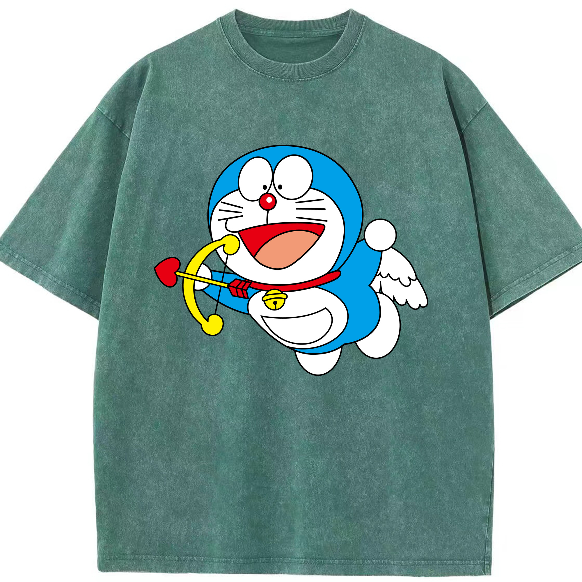 （画像用） ドラえもん Doraemon 綿100% ヴィンテージ風 半袖Tシャツ（フロントプリント）
